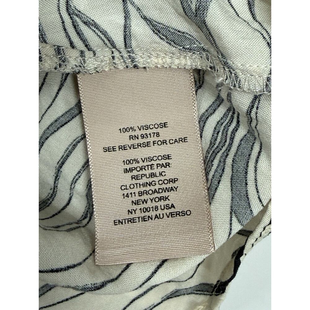 Philosophy Woman White Printed Relaxed Top Blouse Size S/P - Picture 6 of 7